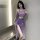 Vintage lace flagpole dress with sheer fabric, retro design, perfect for erotic role play and nightwear.