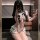Woman in mannyqing vintage red sheer lace bralette set, chinese-style sensual belly dance sleepwear for women, posing seducti...