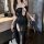 Mannyu sexy lingerie dress - sheer mesh high-slit evening gown for women, style erotic outfit
