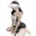 Sexy sheer strap dress with lace details, perfect for cosplay. includes stockings and accessories for a maid costume look.