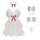 Manyan seductive deep v lace mesh sleep dress - sheer bunny-themed pure & sexy nightgown for women with accessories
