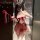 Manyan new year bunny cosplay costume - christmas rabbit girl outfit with sheer mesh top & halter mini skirt