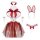 Manyan new year bunny cosplay costume featuring a sheer mesh top with a halter design, red bunny ears headband, and a sheer m...