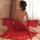 Seductive hanfu-style sheer bodysuit set, elegant design with intricate patterns, perfect for festive celebrations.