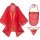 Manyan new year chinese-inspired sheer bodysuit set - seductive hanfu-style lingerie for women, featuring a vibrant red robe ...