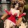 Sexy santa-themed dress with faux fur trim, halter design, and festive details. perfect for holiday celebrations or passionat...