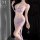 Manyu pure allure lace lingerie set featuring sheer cheongsam design with side slit, elegant and sexy nightwear.