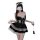 Meidihui lingerie pure-seductive uniform - black lolita maid dress with straps, sexy costume outfit for women featuring lace ...
