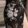 Vintage floral lace cheongsam lingerie with high slit, elegant design for womens nightwear.