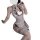 Vintage cheongsam style sheer mesh sexy outfit, featuring elegant black accents and thigh-high stockings, perfect for a capti...