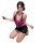 Meinaer plus size seductive backless lace set - busty alluring deep v-neck bodycon lingerie outfit featuring a vibrant purple...
