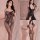 Meinaer sexy sheer mesh bodysuit featuring intricate lace patterns, open-crotch design, and sheer mesh fabric for a sexy and ...