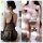Meiyoujia sexy lingerie for women – elegant black lace babydoll and white bra with matching panties set, showcasing premium p...