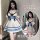 Cute & alluring maid costume set - no-remove design