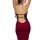 Midnight lover velvet sleep dress - deep v-neck seductive qipao nightgown with high slit & red cinnabar dot