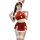 Sexy christmas-themed lingerie set featuring festive red and white colors, perfect for holiday celebrations. limited edition ...