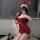 Sexy red sequined mini dress with halter neck, perfect for festive celebrations. includes matching lace lingerie set.
