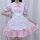 Miracle nikki cosplay maid dress - sweet lolita travel collection outfit for women, featuring a charming pink and white desig...