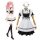 Miracle nikki cosplay maid dress - japanese soft lolita anime dress for women, plus size costume set featuring a black and wh...