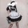 Miracle nikki cosplay maid dress - japanese soft lolita anime dress for women, plus size costume set featuring black and whit...