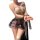 Mist temptation lingerie set: sheer mesh sleepwear with floral details, off-shoulder design, and sensual no-remove style.