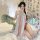 Misty romance chinese new year lingerie set - sheer vintage-inspired bedroom sleep dress, no-remove seductive nightwear