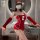 Misty romance christmas bodysuit set - velvet sweet & sexy matching outfit for new year, featuring festive design with reinde...