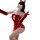 Misty romance christmas bodysuit set - velvet sweet & sexy matching outfit for new year, featuring a festive red design with ...