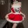 Misty romance christmas lingerie set featuring a cute fuzzy sexy slip dress with lace-up design, perfect for holiday parties.