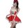 Misty romance christmas lingerie set featuring a cute fuzzy sexy slip dress with lace detailing and matching nightwear, perfe...