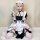 Miyano plus size japanese-style cosplay maid dress featuring ruffled sleeves, lace details, and a bow headband, perfect for a...