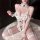 Miyu sensual lace bodysuit featuring open-crotch design, delicate lace details, and playful maid costume elements for intimat...