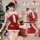 Sexy santa-themed lingerie set featuring sheer wrap skirt, perfect for role play and festive outfits.