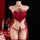Muroa ancient-chic silk doudou sleepwear featuring a heart-shaped top with floral embroidery and open-crotch design, perfect ...