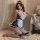 Seductive maid costume set featuring lace dress, stockings, and accessories, perfect for role play and fancy dress occasions.
