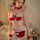 Sexy muyao red new year bunny lingerie set featuring festive red and white design with bunny elements, perfect for small bust...