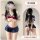 Naben sexy lace bow mesh schoolgirl outfit - sweet campus style erotic lingerie set with pleated skirt and sailor top.