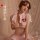 Seductive naughty nurse costume set featuring a lactation-style crop top with a heart emblem and a cheeky mini skirt, perfect...