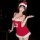 Sexy night fragrance christmas cosplay velvet nightgown with santa hat, perfect for holiday and new year role play lingerie.