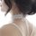 Elegant european-style lace choker with delicate ribbon tie, part of the night fragrance summer lingerie set, perfect for rom...