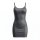 Black satin backless nightdress with thin straps, elegant and seductive sleepwear for passionate nights.