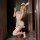 Night-serene sensual modest bustier set - pure-yet-tempting bunny girl lingerie sleepwear outfit featuring a bunny-themed out...