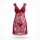Red lace sleep dress set with sheer floral design, featuring a sexy and elegant nightwear style for passionate evenings.