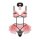 Pink sheer schoolgirl lingerie bodysuit with black trim, bow details, and matching collar tie. sweet playful sleepwear set.