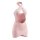 Pink backless bodycon nightdress with chest cutout and halter straps - night silk sensual sheer sleep dress
