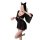 A woman poses with a phone, wearing a black night dress featuring sheer lace details and an open-crotch design, perfect for s...