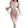 Woman in white night silk sexy lace bodysuit with sheer mesh and open-crotch design, holding a wine glass.
