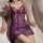 Sexy nightgown featuring lace design and bow details, perfect for women seeking elegance and comfort in a satin look.