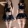 Night-su seductive sailor uniform bodysuit featuring a cute schoolgirl design with a puffy skirt, open-crotch style, and thig...