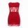 Red lace bodysuit with sheer mesh skirt - nightsigh seductive lingerie sleepwear set for women